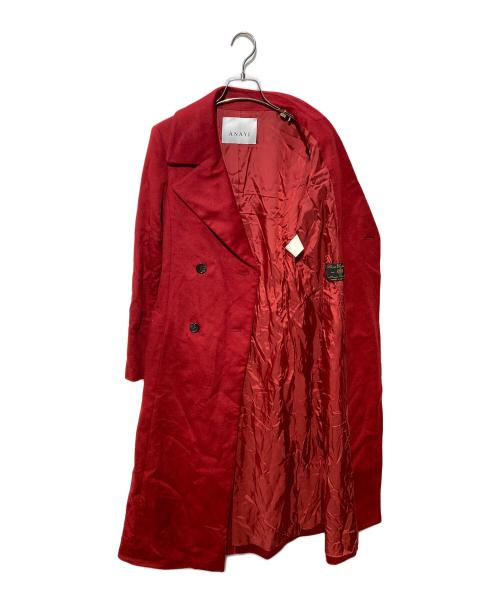 ANAYI（アナイ）ANAYI (アナイ) カシミヤコート レッド サイズ:36の古着・服飾アイテム