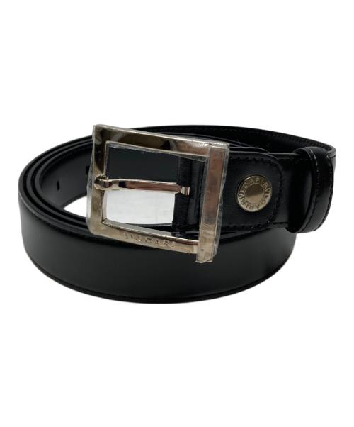 BVLGARI（ブルガリ）BVLGARI (ブルガリ) スムースレザースクエアベルト ブラックの古着・服飾アイテム