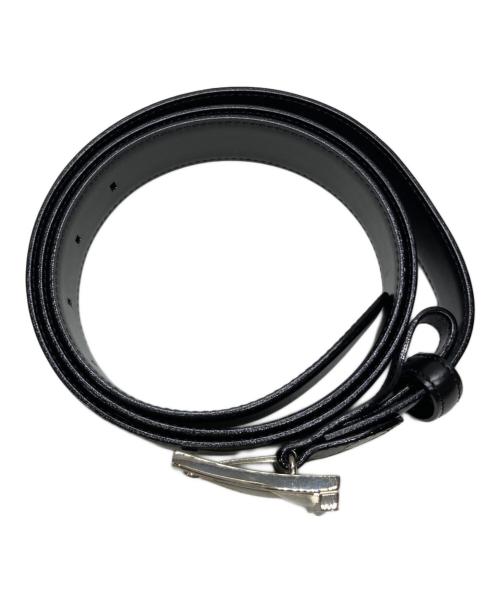 BVLGARI（ブルガリ）BVLGARI (ブルガリ) スムースレザースクエアベルト ブラックの古着・服飾アイテム