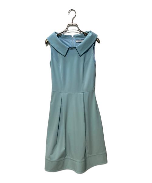 FOXEY NEWYORK（フォクシーニューヨーク）FOXEY NEWYORK (フォクシーニューヨーク) ノースリーブワンピース スカイブルー サイズ:38の古着・服飾アイテム