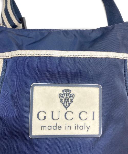 GUCCI（グッチ）GUCCI (グッチ) クレスト ショルダーバッグ ネイビーの古着・服飾アイテム