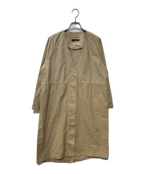 ourhome（アワホーム）OURHOME (アワホーム) 頼れるノーカラーコート ベージュ サイズ:FREEの古着・服飾アイテム