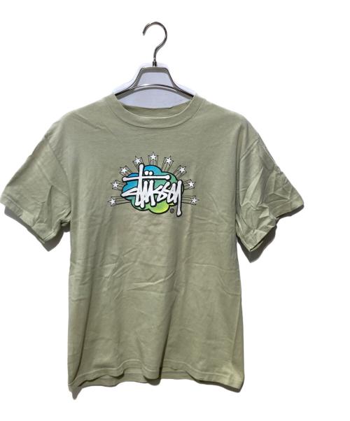 stussy（ステューシー）stussy (ステューシー) Tシャツ 黄緑 サイズ:Ｌの古着・服飾アイテム