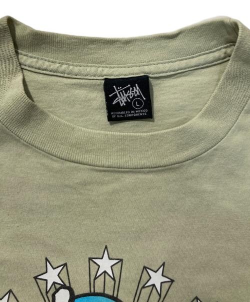 stussy（ステューシー）stussy (ステューシー) Tシャツ 黄緑 サイズ:Ｌの古着・服飾アイテム