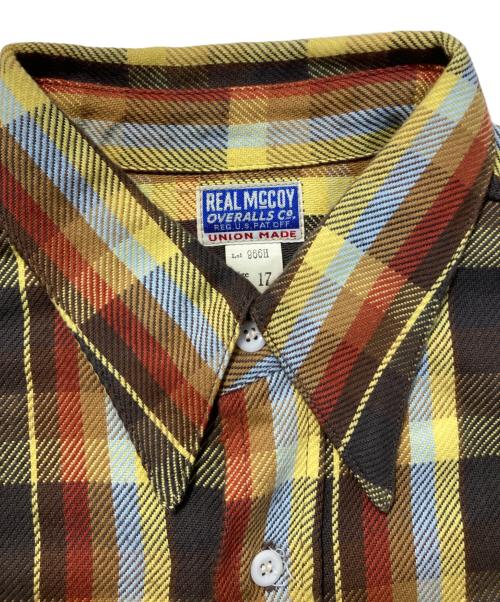 THE REAL McCOY'S（ザ・リアルマッコイズ）THE REAL McCOY'S (ザ・リアルマッコイズ) チェックヘビーネルシャツ イエロー サイズ:SIZE 17の古着・服飾アイテム