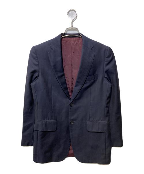 PAUL SMITH（ポールスミス）PAUL SMITH (ポールスミス) ERMENEGILDO ZEGNA (エルメネジルド・ゼニア) ストライプジャケット ネイビー サイズ:Ⅿの古着・服飾アイテム
