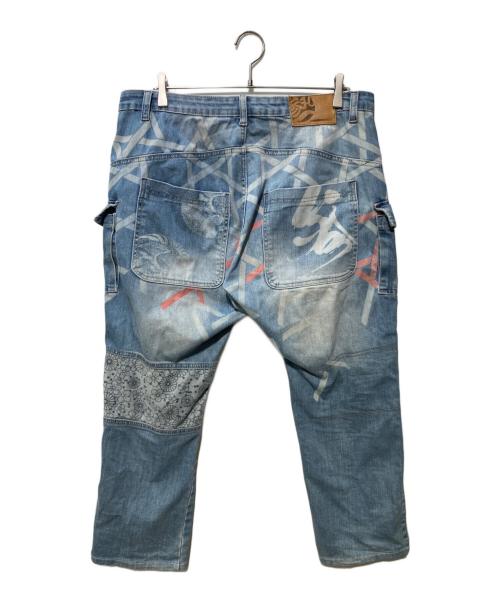 参丸一（サンマルイチ）参丸一 (サンマルイチ) デニムパンツ インディゴ サイズ:XLの古着・服飾アイテム