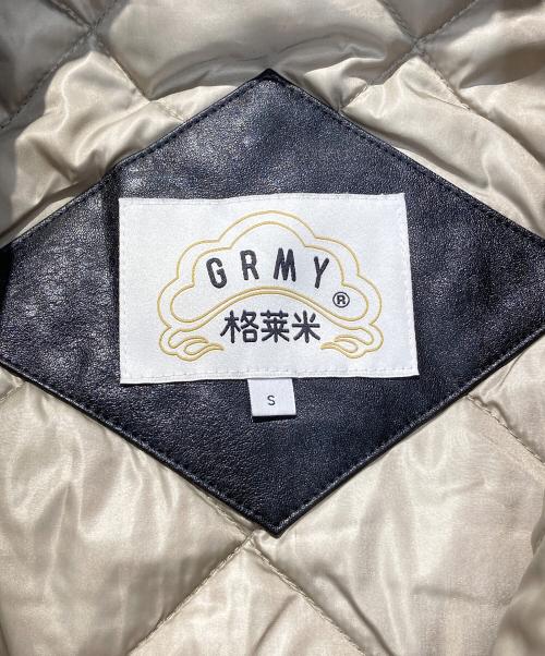 GRMY（グライミー）GRMY (グライミー) フェイクレザー中綿ジャケット ブラック サイズ:Sの古着・服飾アイテム