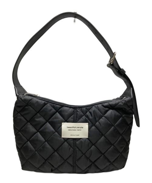 beautiful people（ビューティフルピープル）beautiful people (ビューティフルピープル) ARKNETS (アークネッツ) キルトワンショルダーバッグ ブラックの古着・服飾アイテム