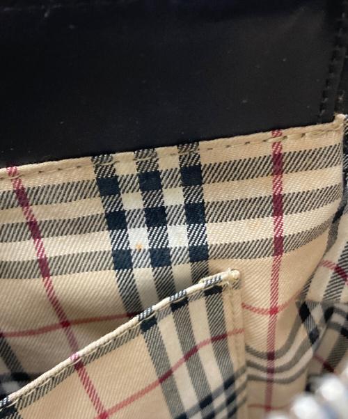 BURBERRY（バーバリー）BURBERRY (バーバリー) ノヴァチェックハンドバッグ ブラックの古着・服飾アイテム