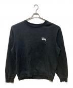 stussyステューシー）の古着「LOGO CREW SWEAT」｜ブラック