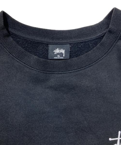 stussy（ステューシー）stussy (ステューシー) LOGO CREW SWEAT ブラック サイズ:XLの古着・服飾アイテム