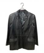 UNIQLOユニクロ）の古着「ラムレザーテーラードジャケット」｜ブラック