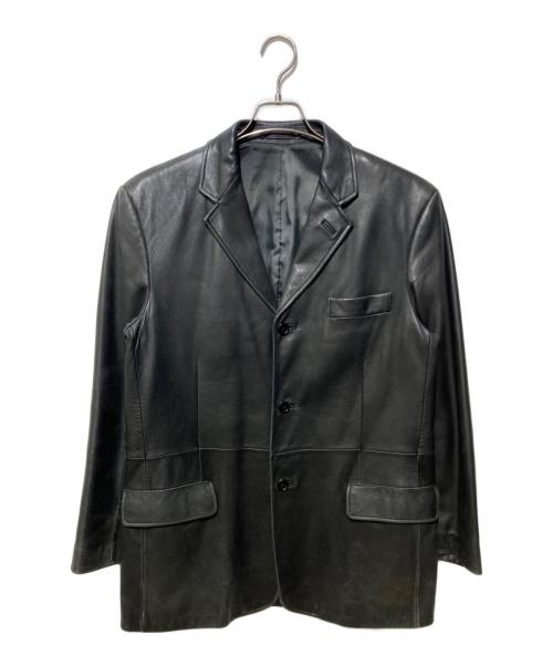 UNIQLO（ユニクロ）UNIQLO (ユニクロ) ラムレザーテーラードジャケット ブラック サイズ:Ⅿの古着・服飾アイテム
