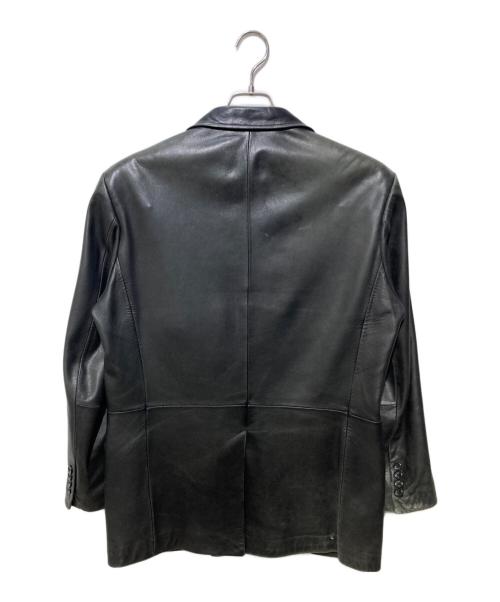 UNIQLO（ユニクロ）UNIQLO (ユニクロ) ラムレザーテーラードジャケット ブラック サイズ:Ⅿの古着・服飾アイテム