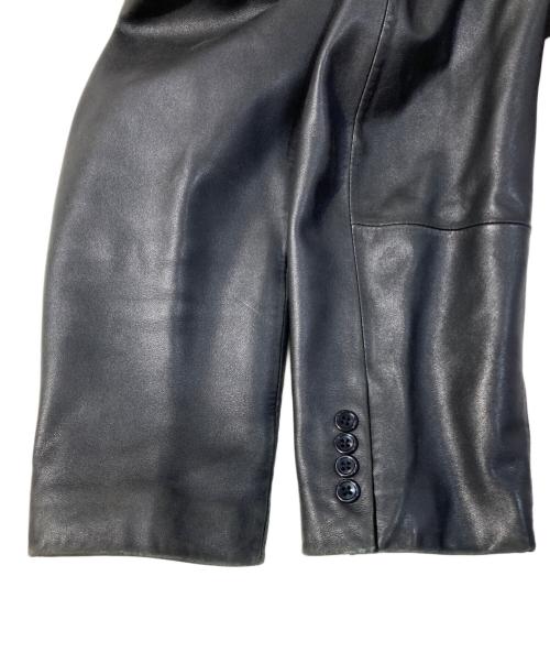 UNIQLO（ユニクロ）UNIQLO (ユニクロ) ラムレザーテーラードジャケット ブラック サイズ:Ⅿの古着・服飾アイテム