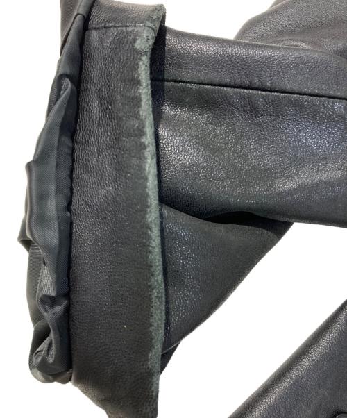 UNIQLO（ユニクロ）UNIQLO (ユニクロ) ラムレザーテーラードジャケット ブラック サイズ:Ⅿの古着・服飾アイテム