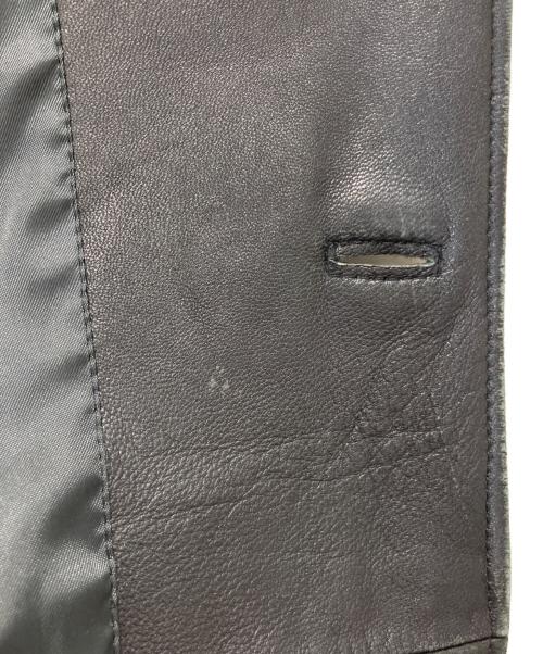 UNIQLO（ユニクロ）UNIQLO (ユニクロ) ラムレザーテーラードジャケット ブラック サイズ:Ⅿの古着・服飾アイテム