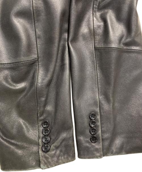 UNIQLO（ユニクロ）UNIQLO (ユニクロ) ラムレザーテーラードジャケット ブラック サイズ:Ⅿの古着・服飾アイテム