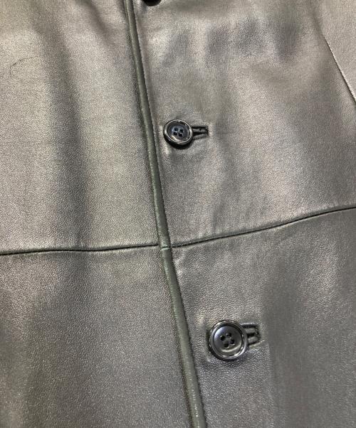 UNIQLO（ユニクロ）UNIQLO (ユニクロ) ラムレザーテーラードジャケット ブラック サイズ:Ⅿの古着・服飾アイテム