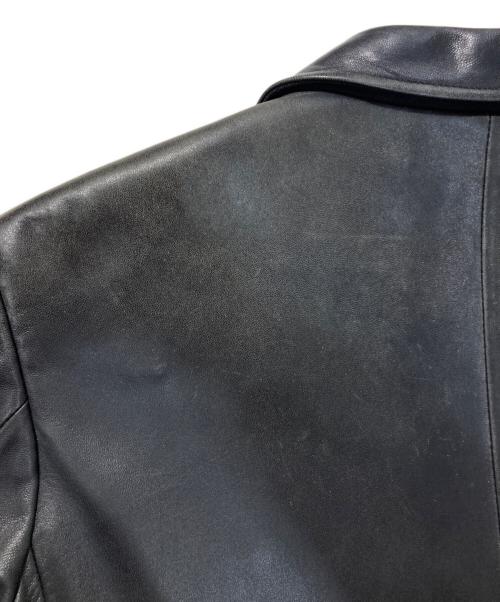 UNIQLO（ユニクロ）UNIQLO (ユニクロ) ラムレザーテーラードジャケット ブラック サイズ:Ⅿの古着・服飾アイテム