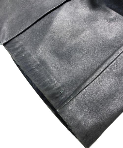 UNIQLO（ユニクロ）UNIQLO (ユニクロ) ラムレザーテーラードジャケット ブラック サイズ:Ⅿの古着・服飾アイテム