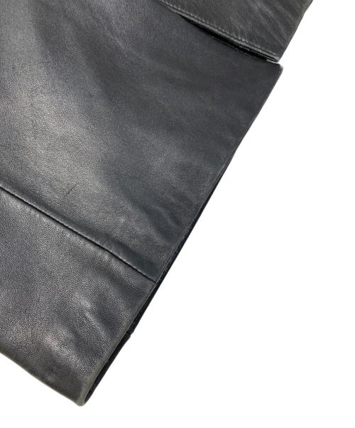 UNIQLO（ユニクロ）UNIQLO (ユニクロ) ラムレザーテーラードジャケット ブラック サイズ:Ⅿの古着・服飾アイテム