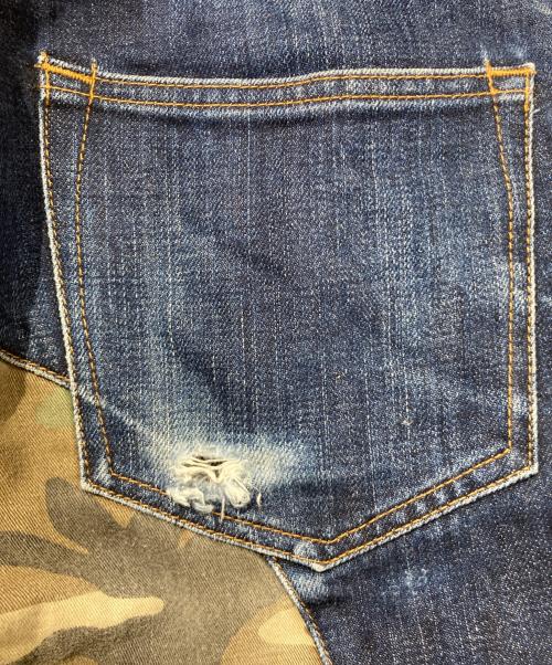 KOJIMA GENES（コジマジーンズ）KOJIMA GENES (コジマジーンズ) 迷彩切替デニムパンツ インディゴ サイズ:SIZE 34の古着・服飾アイテム