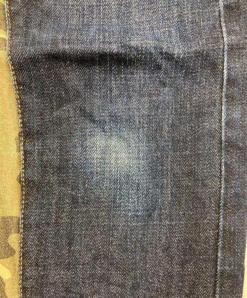 KOJIMA GENES（コジマジーンズ）KOJIMA GENES (コジマジーンズ) 迷彩切替デニムパンツ インディゴ サイズ:SIZE 34の古着・服飾アイテム