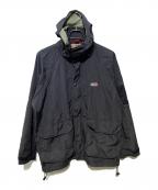stussyステューシー）の古着「ナイロンフーデッドジャケット」｜ブラック
