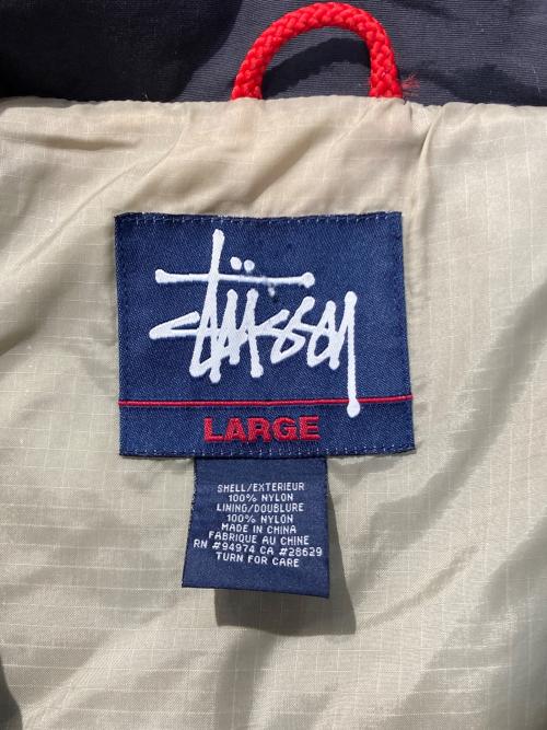 stussy（ステューシー）stussy (ステューシー) ナイロンフーデッドジャケット ブラック サイズ:Lの古着・服飾アイテム