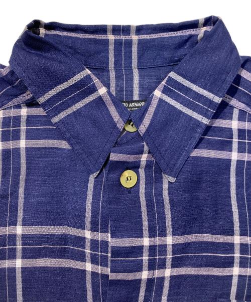 GIORGIO ARMANI（ジョルジョアルマーニ）GIORGIO ARMANI (ジョルジョアルマーニ) リネン混シャツ パープル サイズ:サイズ表記なしの古着・服飾アイテム