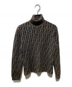 中古・古着通販】FENDI (フェンディ) 半袖ニット/FZX649 ブラック
