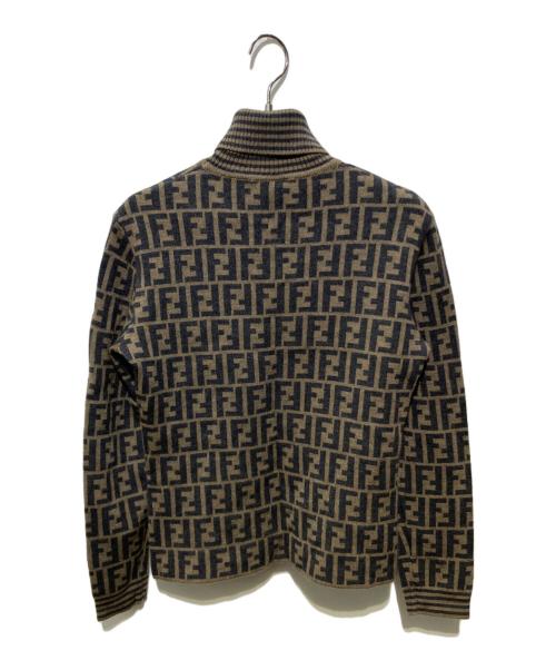 FENDI（フェンディ）FENDI (フェンディ) ズッカ柄タートルネックニット ブラウン サイズ:42の古着・服飾アイテム