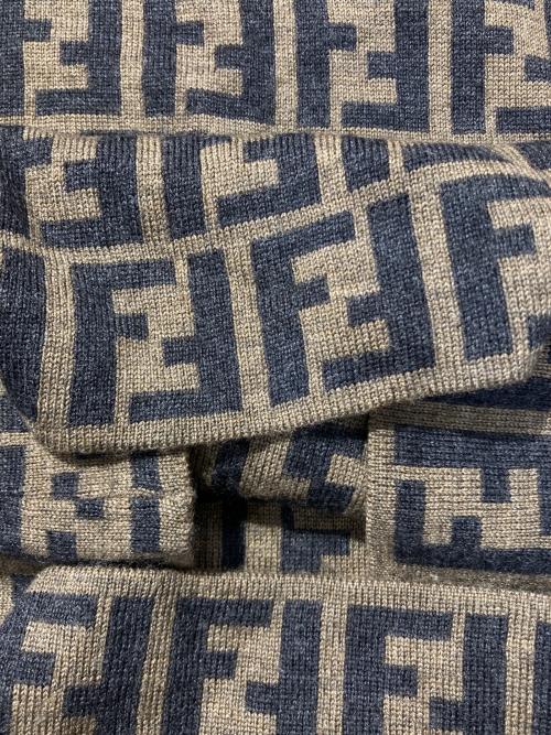 FENDI（フェンディ）FENDI (フェンディ) ズッカ柄タートルネックニット ブラウン サイズ:42の古着・服飾アイテム