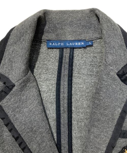 RALPH LAUREN（ラルフローレン）RALPH LAUREN (ラルフローレン) エンブレムテーラードジャケット グレー サイズ:Lの古着・服飾アイテム