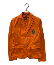 RALPH LAUREN（ラルフローレン）の古着「エンブレムテーラードジャケット」｜オレンジ