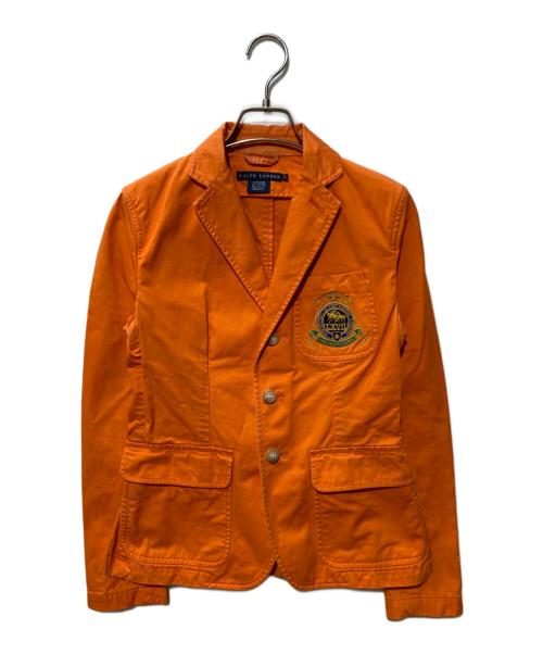 RALPH LAUREN（ラルフローレン）RALPH LAUREN (ラルフローレン) エンブレムテーラードジャケット オレンジ サイズ:SIZE 9の古着・服飾アイテム