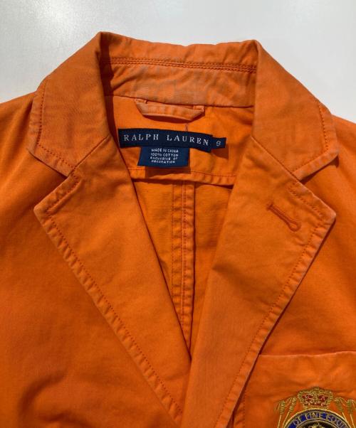RALPH LAUREN（ラルフローレン）RALPH LAUREN (ラルフローレン) エンブレムテーラードジャケット オレンジ サイズ:SIZE 9の古着・服飾アイテム