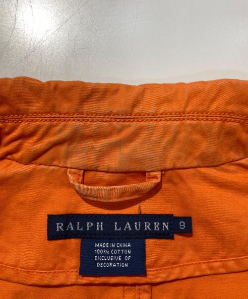 RALPH LAUREN（ラルフローレン）RALPH LAUREN (ラルフローレン) エンブレムテーラードジャケット オレンジ サイズ:SIZE 9の古着・服飾アイテム