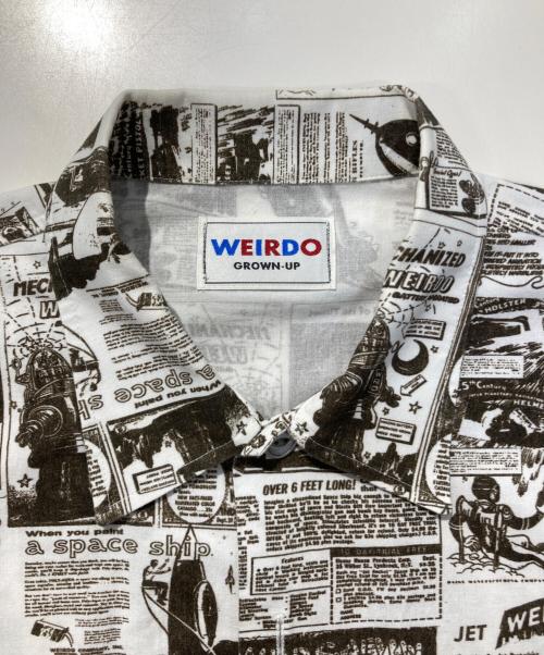 WEIRDO（ウィアード）WEIRDO (ウィアード) ニュースペーパーシャツ ブラウン サイズ:SIZE Lの古着・服飾アイテム