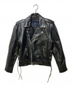 Lucky Leather Inc.ラッキー・レザー・インク）の古着「ダブルライダースジャケット」｜ブラック