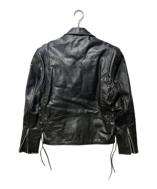 Lucky Leather Inc.（ラッキー・レザー・インク）Lucky Leather Inc. (ラッキー・レザー・インク) ダブルライダースジャケット ブラック サイズ:SIZE36の古着・服飾アイテム