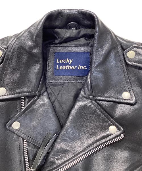 Lucky Leather Inc.（ラッキー・レザー・インク）Lucky Leather Inc. (ラッキー・レザー・インク) ダブルライダースジャケット ブラック サイズ:SIZE36の古着・服飾アイテム