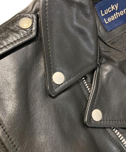 Lucky Leather Inc.（ラッキー・レザー・インク）Lucky Leather Inc. (ラッキー・レザー・インク) ダブルライダースジャケット ブラック サイズ:SIZE36の古着・服飾アイテム