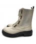 MODE ET JACOMO (モード・エ・ジャコモ) フロントジッパーサイドゴアブーツ ベージュ サイズ:24：6000円