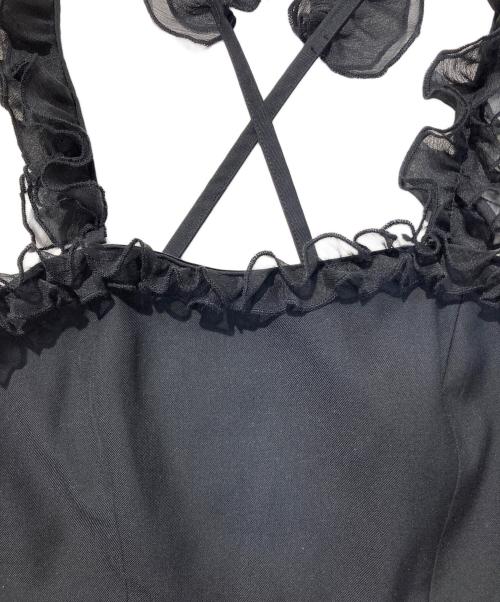 Ameri（アメリ）Ameri (アメリ) MEDI 2WAY FRILL ROMPERS ブラック サイズ:Sの古着・服飾アイテム