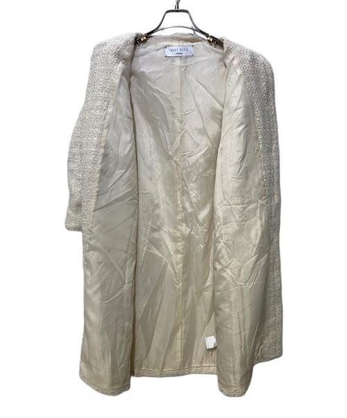 SHIPS any（シップスエニィ）SHIPS any (シップスエニィ) ツイードコート アイボリー サイズ:FREEの古着・服飾アイテム