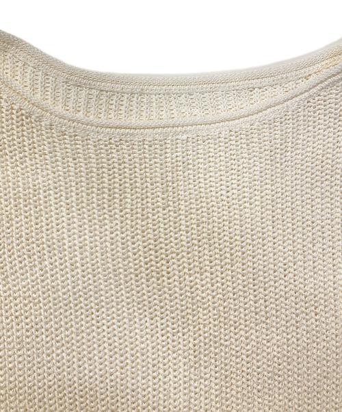 NOLLEY'S（ノーリーズ）NOLLEY'S (ノーリーズ) 片畦前スリットプルオーバー ホワイト サイズ:38の古着・服飾アイテム