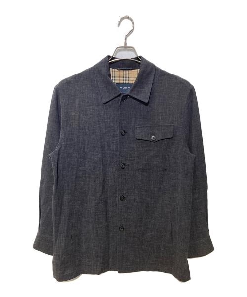 BURBERRY LONDON（バーバリーロンドン）BURBERRY LONDON (バーバリーロンドン) リネン混ジャケット グレー サイズ:Lの古着・服飾アイテム